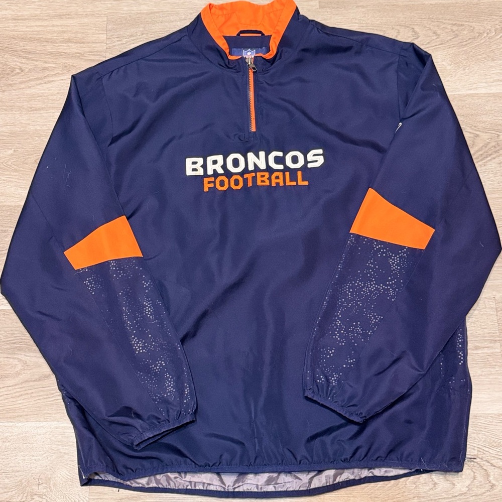 Vintage Reebok NFL Denver Broncos Pullover Windbreaker Jacket